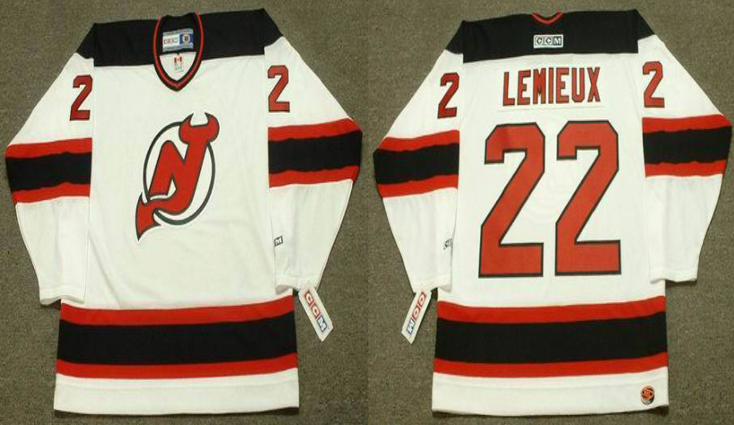 2019 Men New Jersey Devils 22 Lemiexu white CCM NHL jerseys